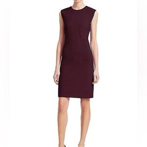 Theory Wool Burgundy Sheath dress - size 8